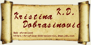 Kristina Dobrašinović vizit kartica